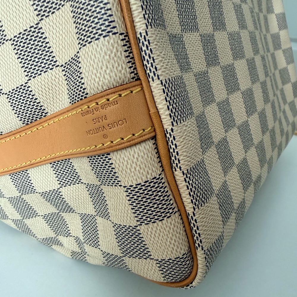 Louis Vuitton Speedy Bandoulière 25 Damier Azur Jacquard Strap,Wallet,bag charm - Picture 7 of 16